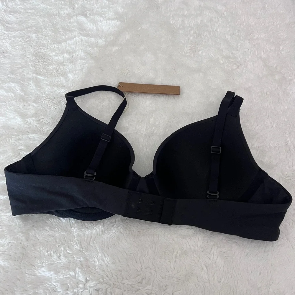 SKIMS Womens Fits Everybody T-Shirt Bra Onyx Black Underwire BR-UWR-2294 36A NWT - Picture 5 of 10